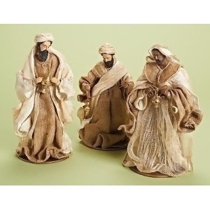 14 3 Piece Burlap 3 Kings Nativity Decorative Set - All