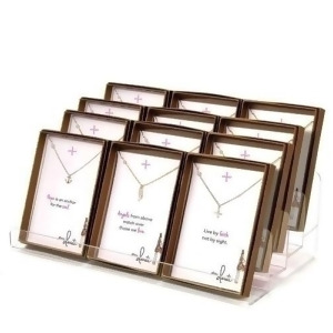 24 Club Pack of Gold Faith Charm Necklaces 16 - All