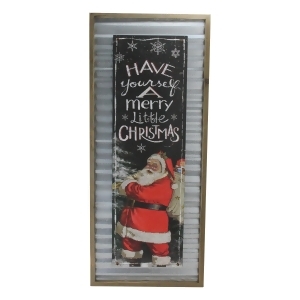 31.5 Red and Black Have yourself a Merry Little Christmas Santa Wall Plaque - All