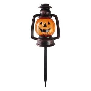 Set of 3 Flickering Halloween Pumpkin Lantern Pathway Markers - All