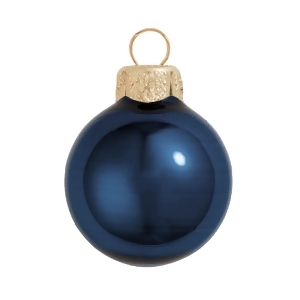 Midnight Blue Pearl Glass Ball Christmas Ornament 7 180mm - All