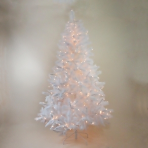 7.5 x 55 Pre-Lit Sparkling White Alaskan Pine Artificial Christmas Tree Clear Lights - All