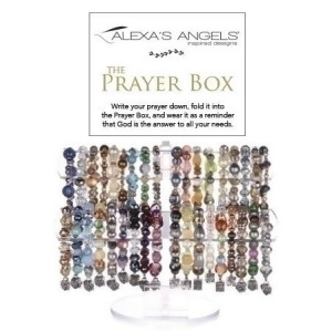 Club Pack of 36 Assorted Religious Original Prayer Box Bracelets with Display 7 - All