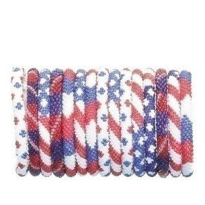 15 Club Pack of Red White and Blue Nepal Patriot Bracelets - All