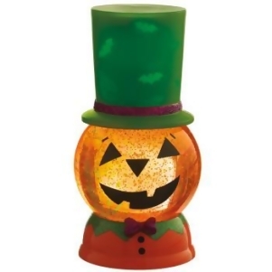 9.5 Jack O Lantern Glitterdome With Rotating Cone Hat - All