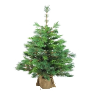 36 Rosemary Spruce Artificial Christmas Tree in Burlap Base Unlit - All