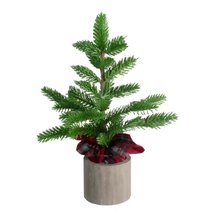16 Artificial Pine Christmas Tree In Wooden Pot Table Top Decoration - All