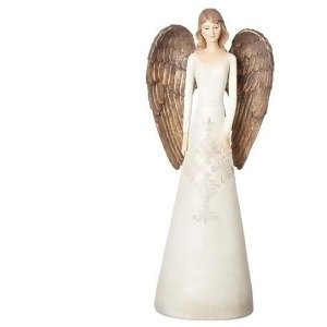 13.5 Versailles Damask Medium Ivory Angel Figure - All