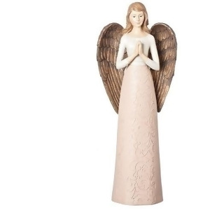 14.25 Versailles Damask Medium Pink Angel Figure - All