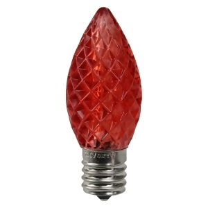 Pack of 25 Faceted Led Red C9 Christmas Replacement Bulbs - All