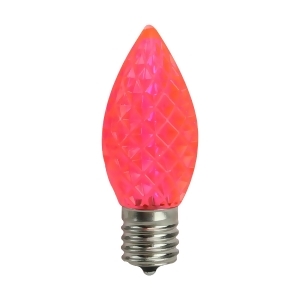 Pack of 25 Faceted Led C9 Pink Christmas Replacement Bulbs - All