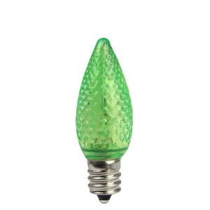 Pack of 25 Faceted Led C7 Green Christmas Replacement Bulbs - All