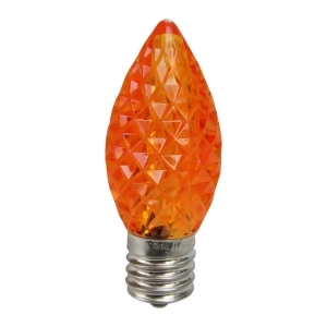 Pack of 25 Faceted Led Orange C9 Christmas Replacement Bulbs - All