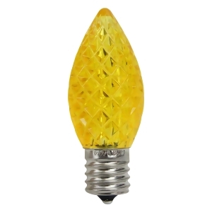 Pack of 25 Led Faceted C9 Yellow Christmas Replacement Bulbs - All