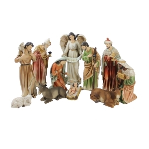11-Piece Traditional Religious Christmas Nativity Set with Removable Baby Jesus 15.5 - All