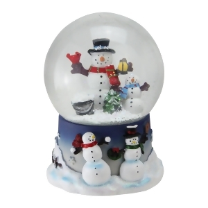 6.75 Snowman and Snow-Son Musical Christmas Snow Globe Glitterdome - All