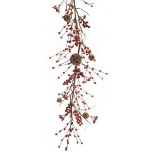 Festive Christmas Garland of Berries and Pine Cones 6' - All
