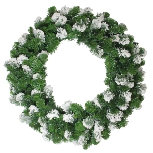 29 Snowy Flocked Colorado Decorative Pine Artificial Christmas Wreath Unlit - All