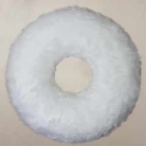 24 White Faux Fur Decorative Artificial Christmas Wreath Unlit - All
