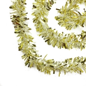 50' Festive Gold and White Thick Cut Christmas Tinsel Garland Unlit 6 Ply Pack of 3 - All