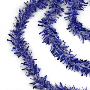 50' Festive Blue and White Christmas Hanukkah Tinsel Garland Unlit 6 Ply Pack of 3 - All