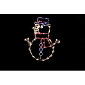 18 Lighted Snowman Christmas Window Silhouette Decoration Pack of 4 - All