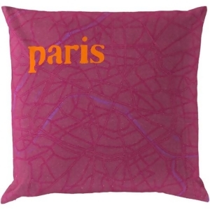22 Dark Pink with in Orange Decorative Throw Pillow Shell - All