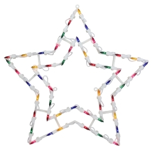 18 Lighted Star Christmas Window Silhouette Decoration Pack of 4 - All