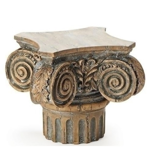7.75 Brown Weathered Roman Style Pedestal Display Stand - All