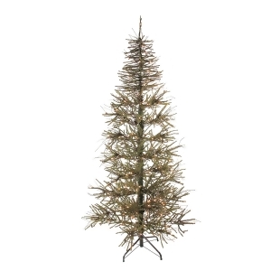 6' Pre-Lit Slim Warsaw Twig Artificial Christmas Tree Clear Lights - All