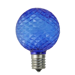 Pack of 25 Faceted Led G50 Blue Christmas Replacement Bulbs - All