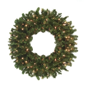 12' Pre-Lit High Sierra Pine Commercial Artificial Christmas Wreath Clear Lights - All