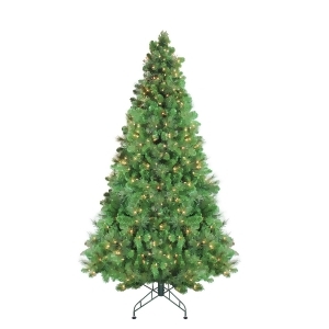 7.5' Pre-Lit Canterbury Spruce with Dew Drops Artificial Christmas Tree Clear Lights - All