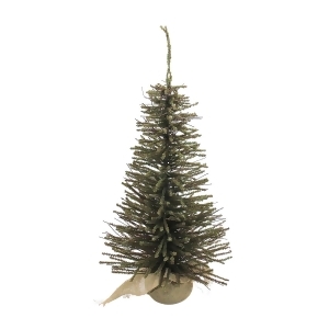 2.5' Warsaw Twig Artificial Christmas Tree with Burlap Base Clear Lights - All