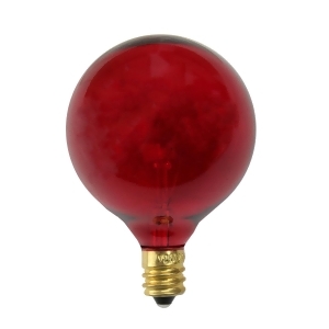 Pack of 25 Incandescent G50 Red Christmas Replacement Bulbs - All