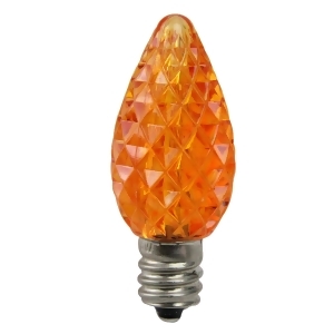 Pack of 25 Faceted Led C7 Orange Christmas Replacement Bulbs - All