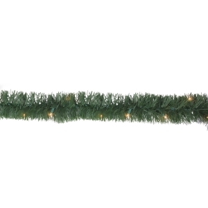 18' x 3.5 Pre-Lit Green Pine Artificial Christmas Garland Clear Lights - All