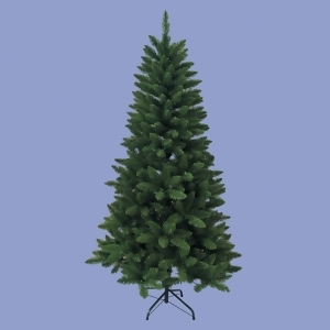 6' Traditional Artificial Green Pine Christmas Tree with Metal Stand Unlit - All
