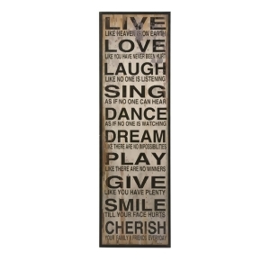 60.75 Inspirational and Distressed Black and White Live Love Laugh Home Wall Decor - All