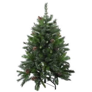 4' Snowy Delta Pine with Pine Cones Artificial Christmas Tree Unlit - All