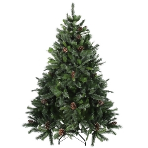 6.5' Snowy Delta Pine with Pine Cones Artificial Christmas Tree Unlit - All