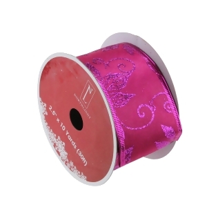 Pack of 12 Shimmering Purple and Pink Solid Wired Christmas Craft Ribbon Spools 2.5 x 120 Yards Total - All