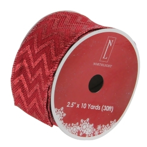 Pack of 12 Wine Red Glitter Chevron Burlap Wired Christmas Craft Ribbon Spools 2.5 x 120 Yards Total - All