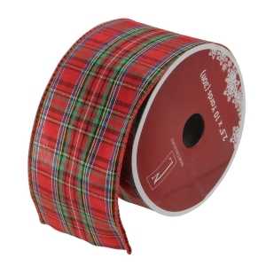 Pack of 12 Red and Green Stripe Wired Christmas Craft Ribbon Spools 2.5 x 120 Yards Total - All