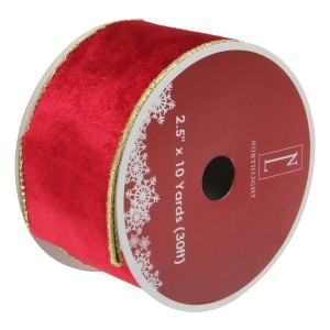 Pack of 12 Solid Bright Red Wired Christmas Craft Ribbon Spools 2.5 x 120 Yards Total - All