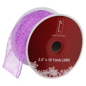 Pack of 12 Glittering Purple Wired Christmas Craft Ribbon Spools 2.5 x 120 Yards Total - All