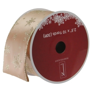 Pack of 12 Sparkling Gold Stars Wired Christmas Craft Ribbon Spools 2.5 x 120 Yards Total - All