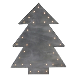 17 Small Lighted Grey Tree Christmas Table Top Decoration - All