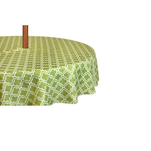 Fresh Spring Green Lattice Zippered Round Umbrella Tablecloth 60 Diameter - All