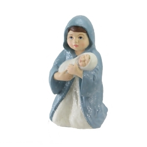 3.75 Glittered Kneeling Mary with Child Christmas Nativity Figurine Decoration - All
